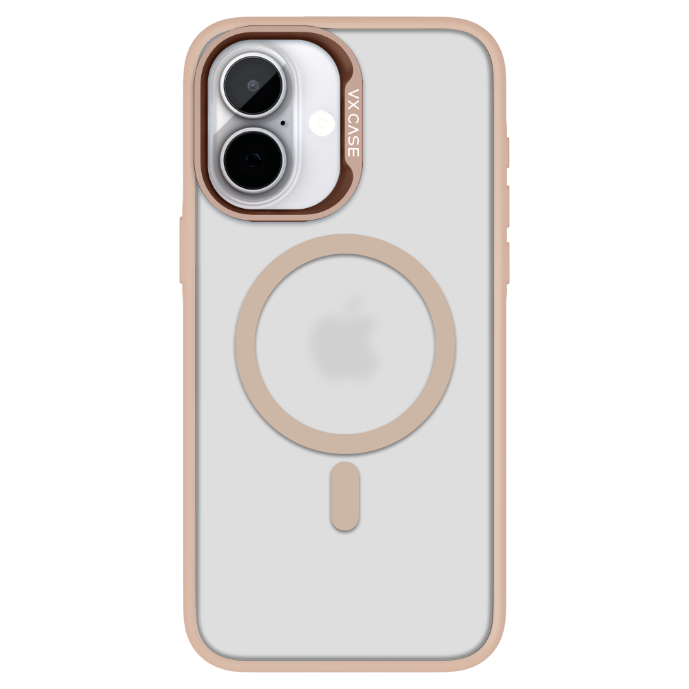 Capinha de Celular Titanium rose gold com MagSafe e fundo fosco VX Case para iPhone 16 