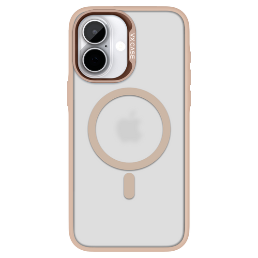 Capinha de Celular Titanium rose gold com MagSafe e fundo fosco VX Case para iPhone 16 