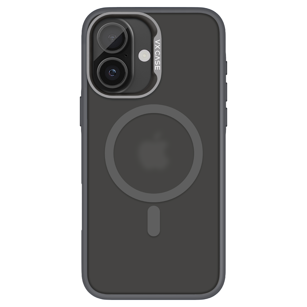Capinha de Celular Titanium grafite com MagSafe e fundo fosco VX Case para iPhone 16