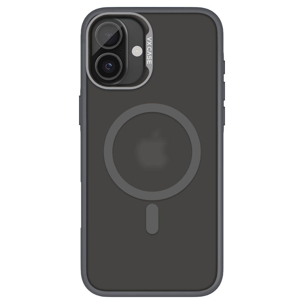 Capinha de Celular Titanium grafite com MagSafe e fundo fosco VX Case para iPhone 16 Plus
