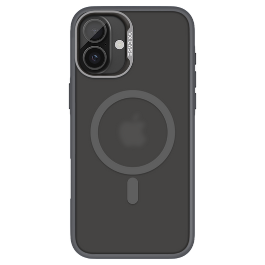 Capinha de Celular Titanium grafite com MagSafe e fundo fosco VX Case para iPhone 16 Plus