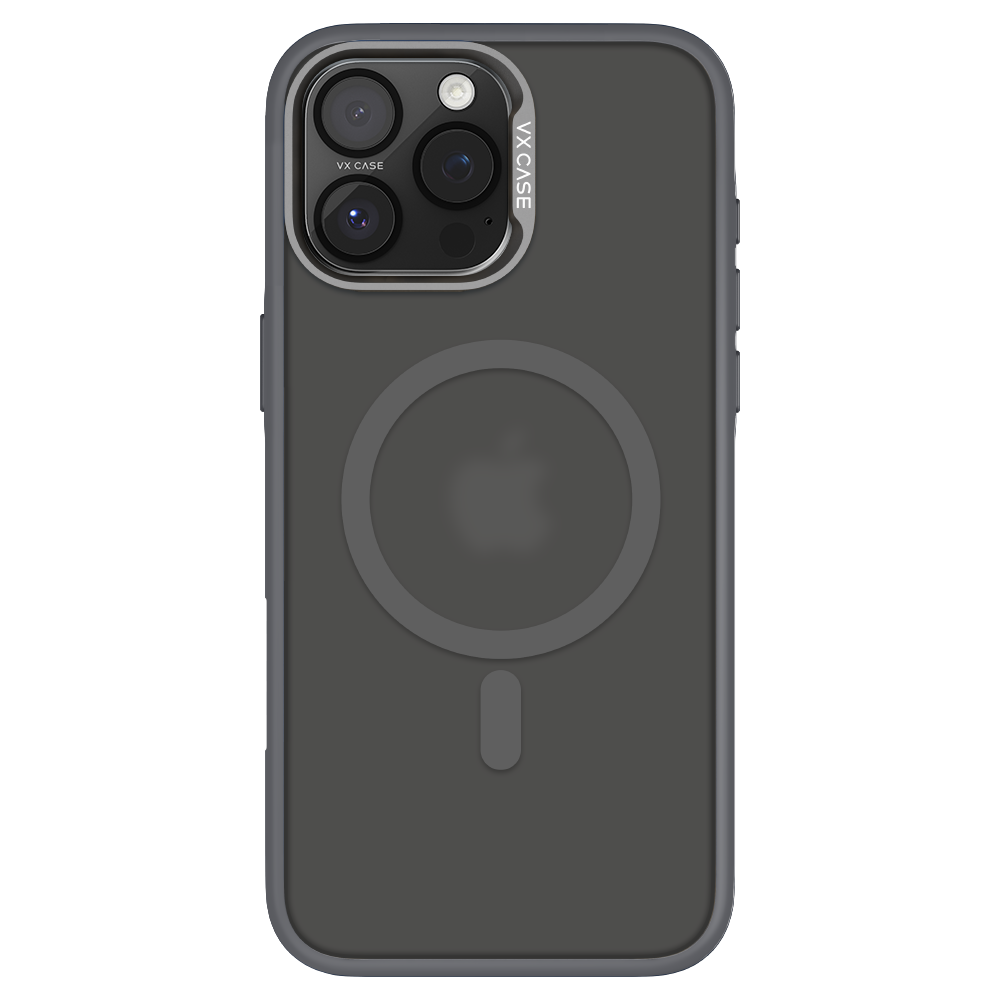 Capinha de Celular Titanium grafite com MagSafe e fundo fosco VX Case para iPhone 16 Pro