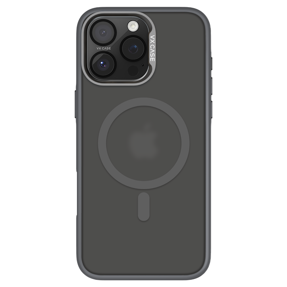 Capinha de Celular Titanium grafite com MagSafe e fundo fosco VX Case para iPhone 16 Pro Max