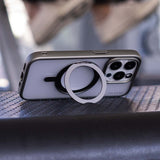 Capa com Suporte Aro Magsafe para iPhone 15 Pro Max - Titânio Natural - KickStand