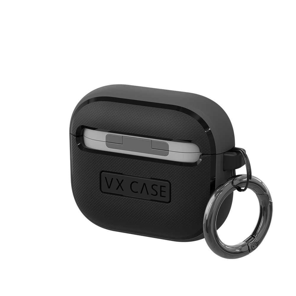 Case Alcantara preta para fones VX Case para AirPods 4 Pro