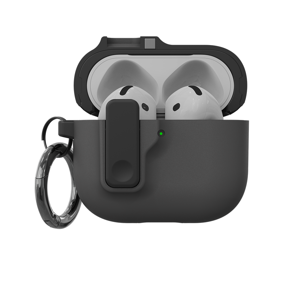 Case protetora para AirPods 4 / Pro 4 Preta - Alcântara