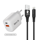 Combo Arrasador Dragon - Carregador Turbo 20W + Cabo Lightning ou Tipo-C