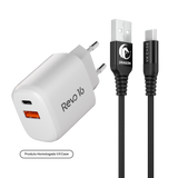 Combo Arrasador Dragon - Carregador Turbo 20W + Cabo Lightning ou Tipo-C