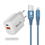 Combo Arrasador Dragon - Carregador Turbo 20W + Cabo Lightning ou Tipo-C