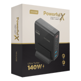 Carregador 5 em 1 Ultra Turbo 140W  3 USB-C e 2 USB-A Powerful VX Case