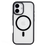 Capa Magsafe para iPhone 16 - Transparente com Borda Preta - Jet Black