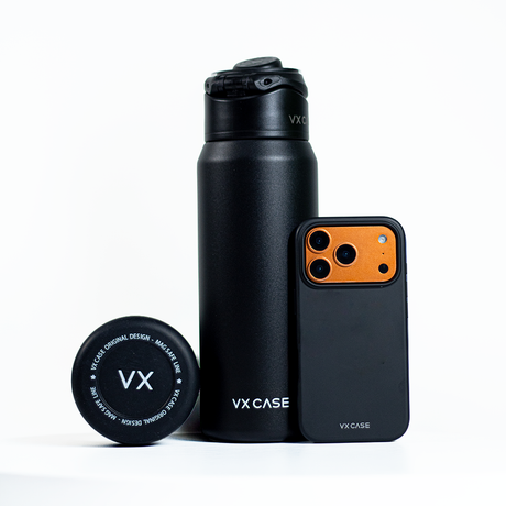 Kit Mag Exclusive: Garrafa Térmica + Capa + Base em Silicone