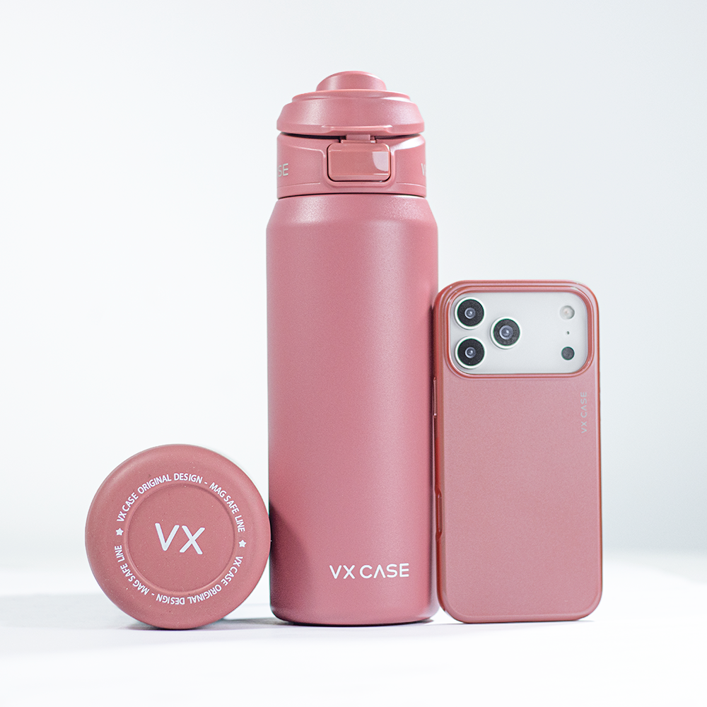 Mag Bottle e Capinha de Celular rosa VX Case para iPhone