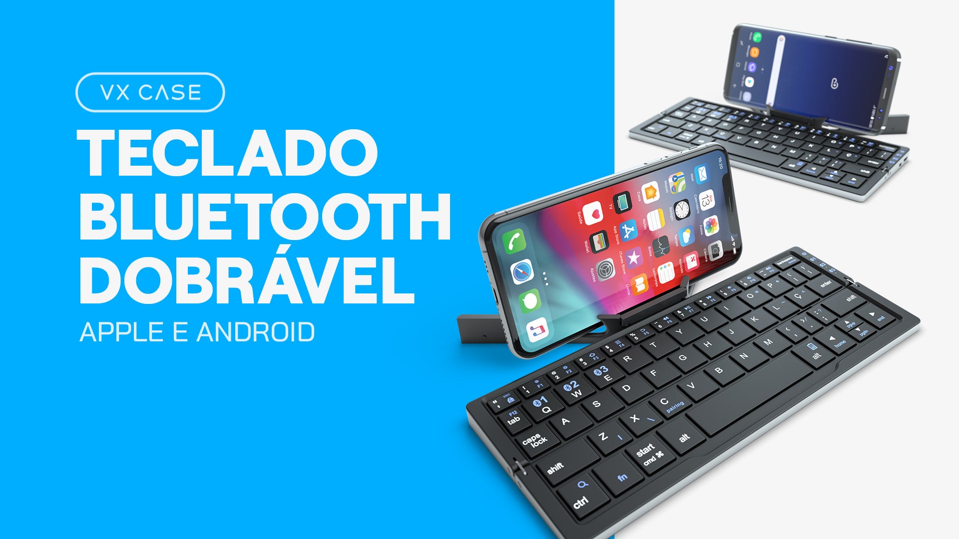 Teclado Bluetooth para Celular e Tablet VX Case