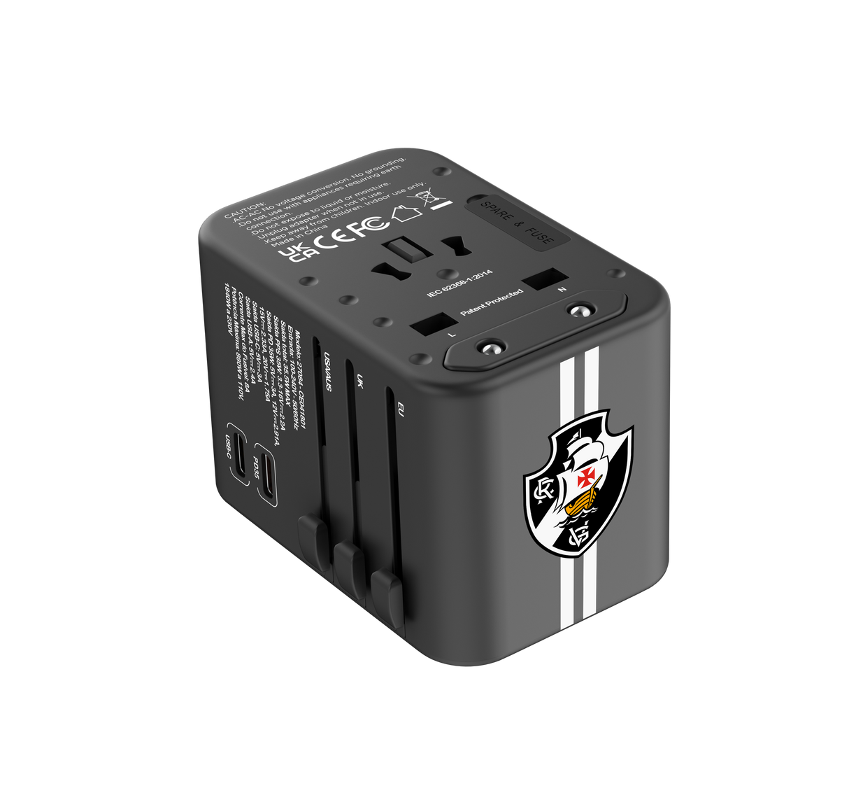 Adaptador Universal de Tomadas 3 USB e 2 Type-C - Vasco