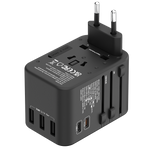 Adaptador Universal de tomadas 3 USB e 2 Type-C