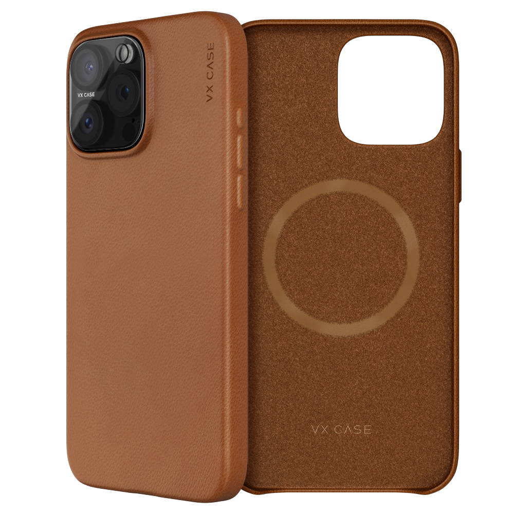 Capa Magsafe iPhone 16 Pro Max Couro Marrom
