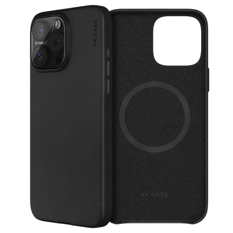 Capa Magsafe iPhone 16 Pro Max Couro Preta