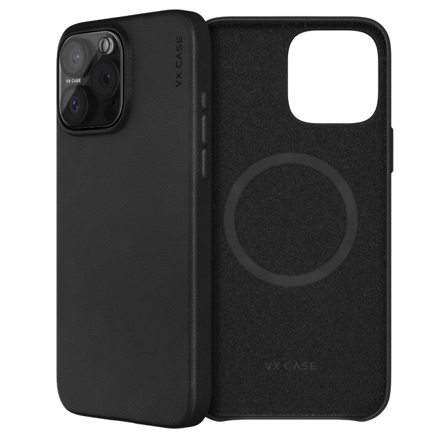 Capa Magsafe iPhone 16 Pro Max Couro Preta