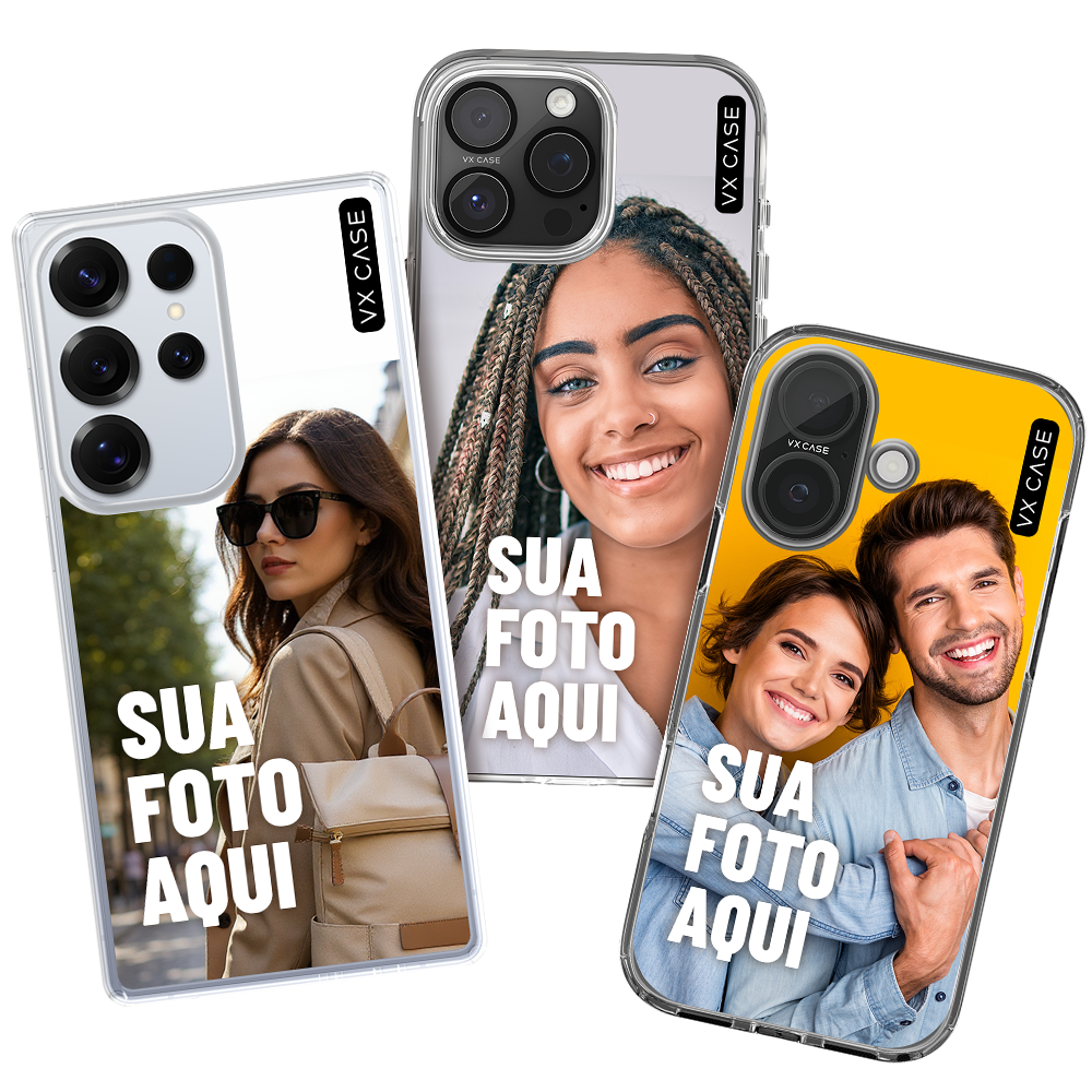 Capinha de Celulars personalizadas com foto VX Case para Samsung e iPhone