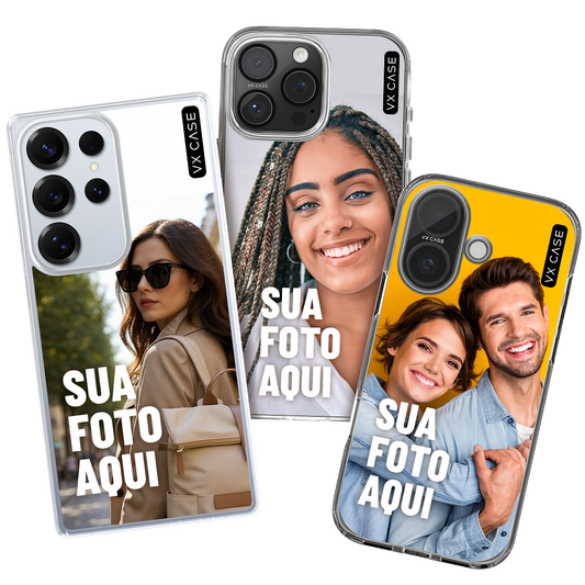 Capinha de Celulars personalizadas com foto VX Case para Samsung e iPhone