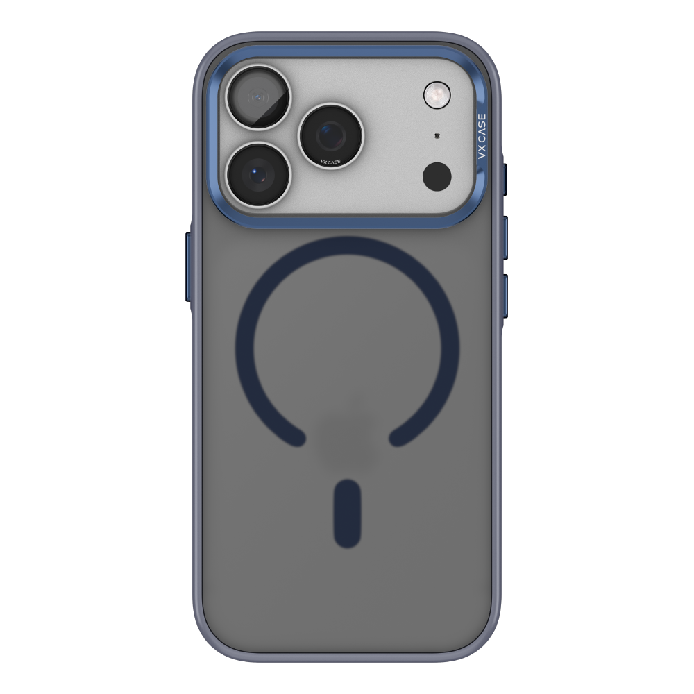 Capinha de Celular Titanium azul com MagSafe e fundo fosco VX Case para iPhone 17 Pro