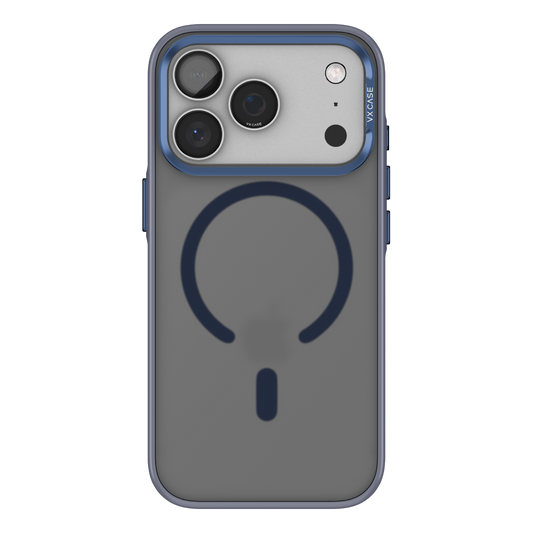 Capinha de Celular Titanium azul com MagSafe e fundo fosco VX Case para iPhone 17 Pro