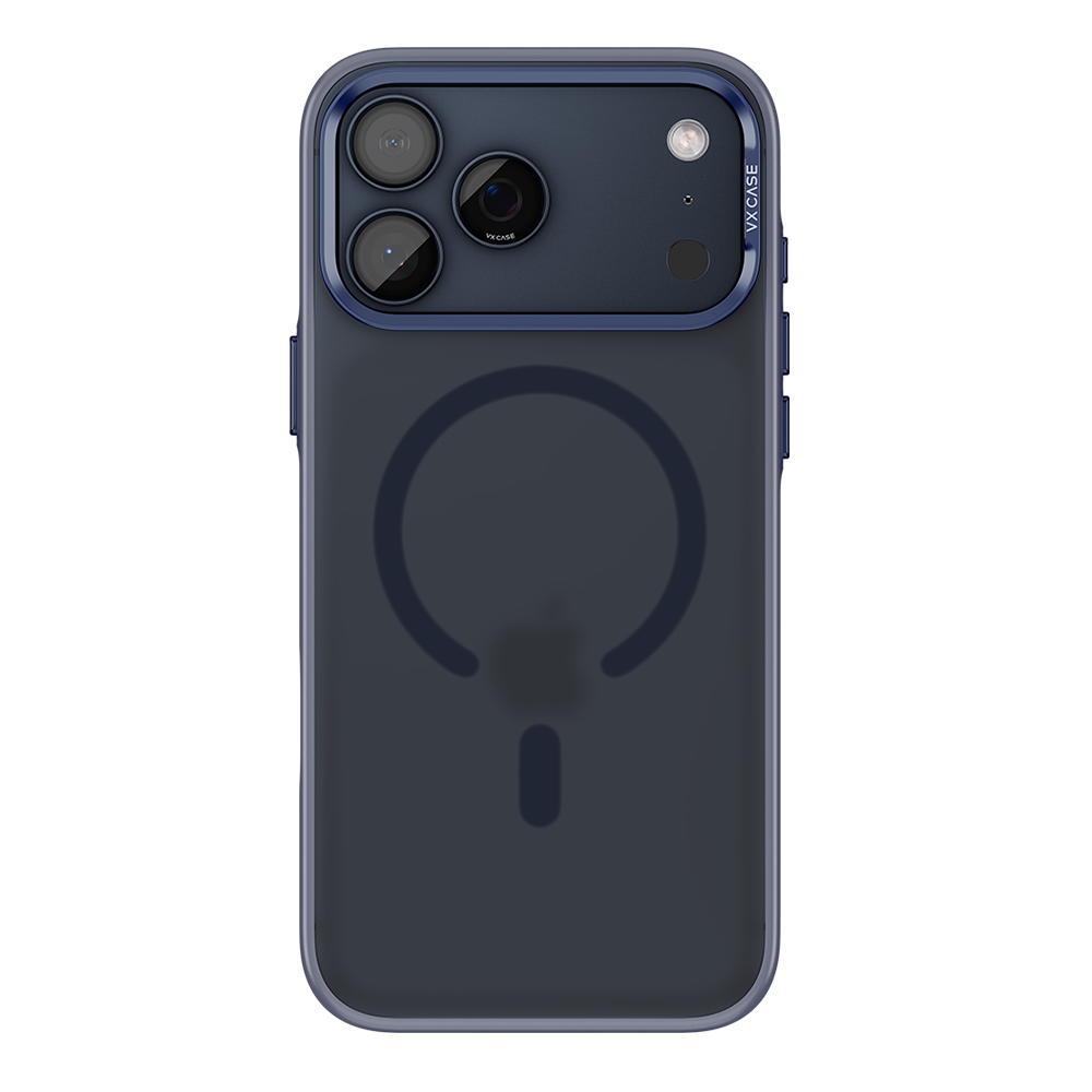 Capinha de Celular Titanium azul com MagSafe e fundo fosco VX Case para iPhone 17 Pro Max