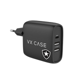 Carregador Turbo 32W com 2 USB e 1 Tipo-C Preto Fosco - Botafogo