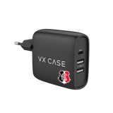 Carregador Turbo 32W com 2 USB e 1 Tipo-C Preto Fosco - Santa Cruz