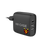 Carregador Turbo 32W com 2 USB e 1 Tipo-C Preto Fosco - Sport