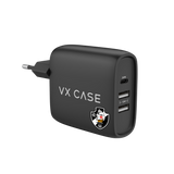 Carregador Turbo 32W com 2 USB e 1 Tipo-C Preto Fosco - Vasco