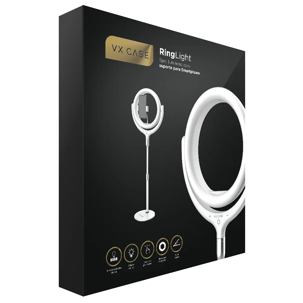 Embalagem Ring Light VX Case 