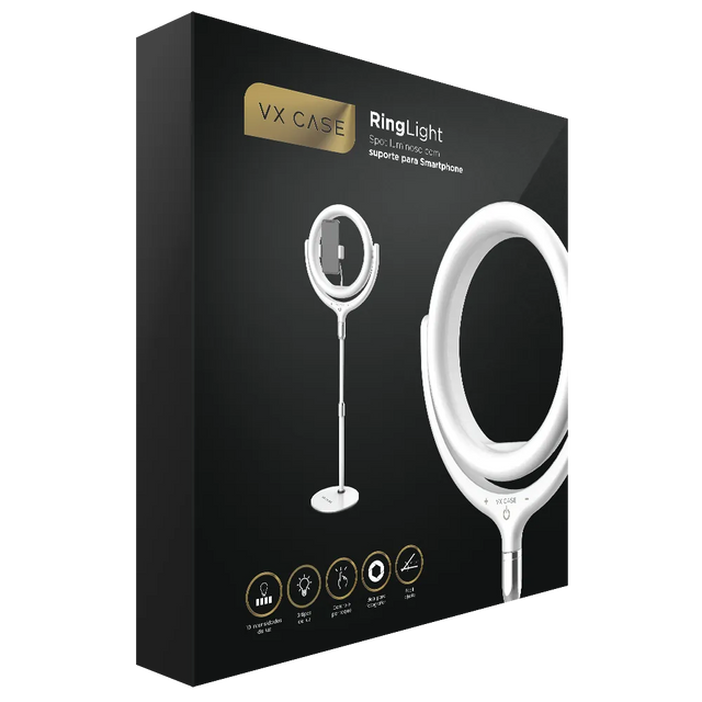 Embalagem Ring Light VX Case 
