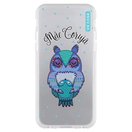 Capinha de Celular estampada Mãe Coruja transparente VX Case para iPhone
