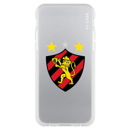 Capinha de Celular transparente edição Sport Club Recife no centro VX Case para iPhone