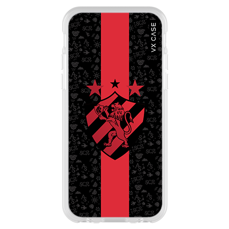Capinha de Celular estampada edição Sport Club do Recife preta e vermelha VX Case
