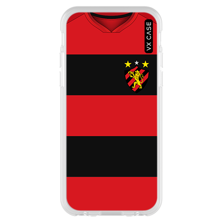 Capinha de Celular estampada edição Sport Club do Recife camisa listrada vermelha e preta VX Case