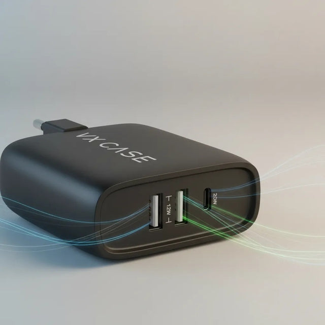 Kit Vx Case Cabo Mfi 1,20m + Carregador Turbo 32w Preto