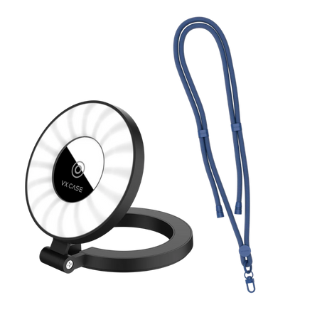 Kit Câmera Sempre Pronta: Flash Magnético + Cordão de Pescoço Para Celular