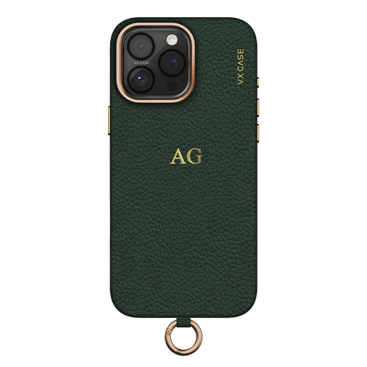 Capa Leather Collection MagSafe VX Case com Strap - Green Leather - foto 2