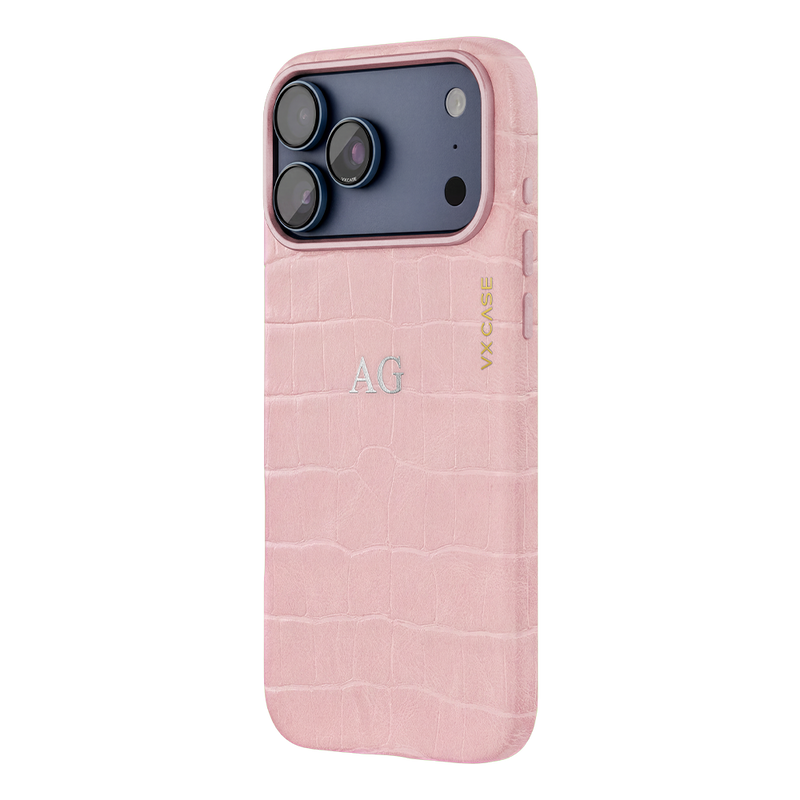 Capa Croco Leather Collection MagSafe VX Case - Croco Rosé - foto 1