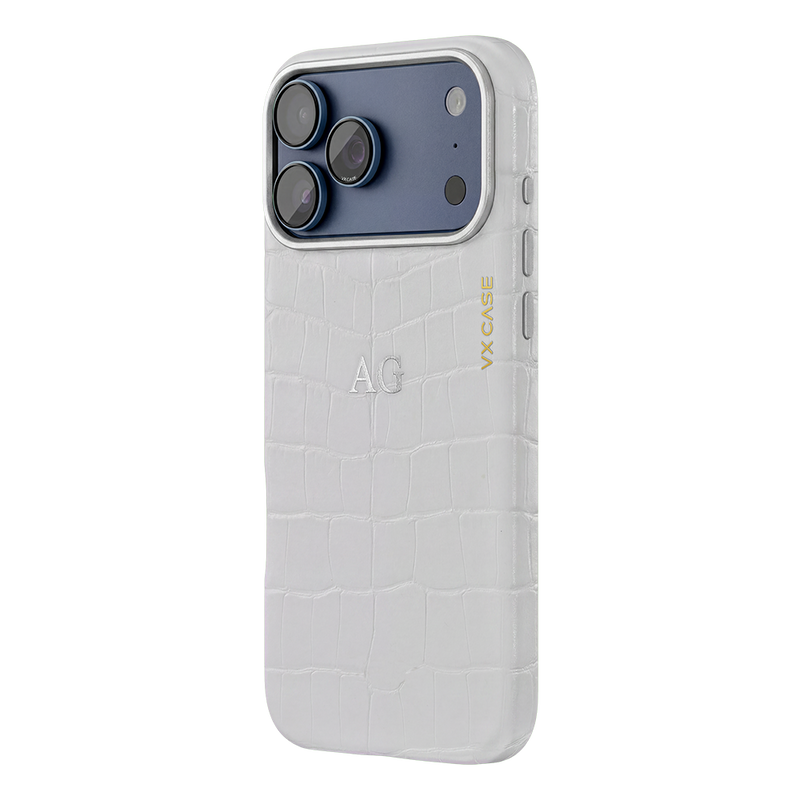 Capa Croco Leather Collection MagSafe VX Case - Croco Blanc - foto 1