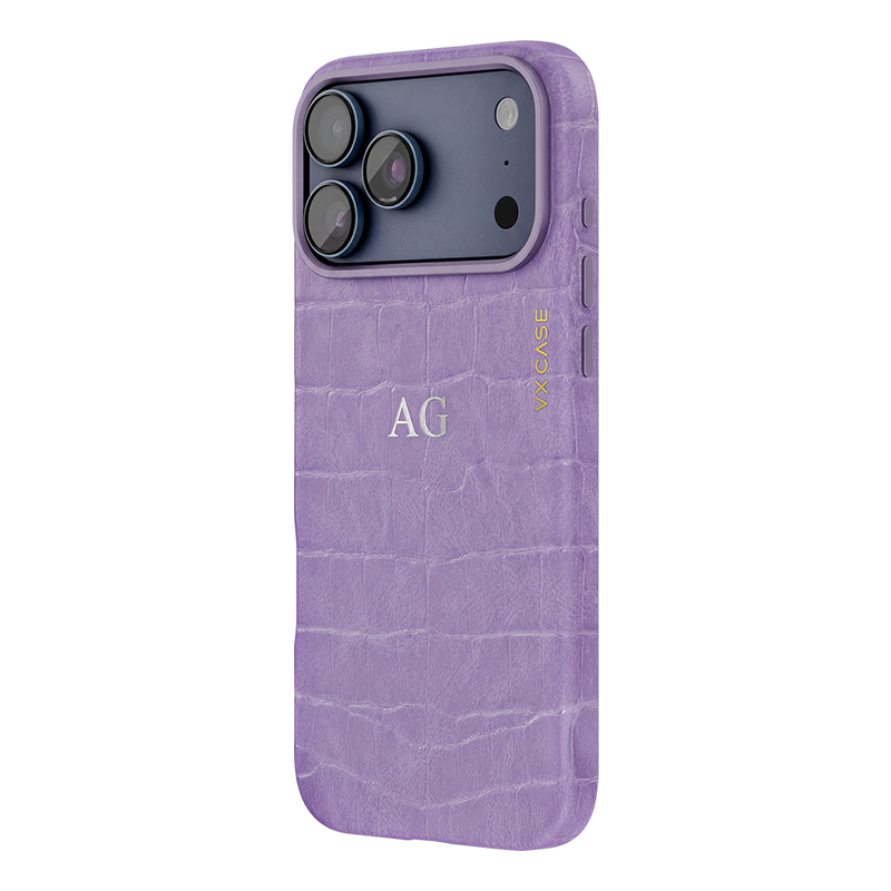 Capa Croco Leather Collection MagSafe VX Case - Croco Lavanda - foto 1