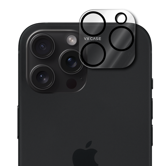 Película de Câmera Safira Transparente VX Case iPhone 15 Pro e Pro Max
