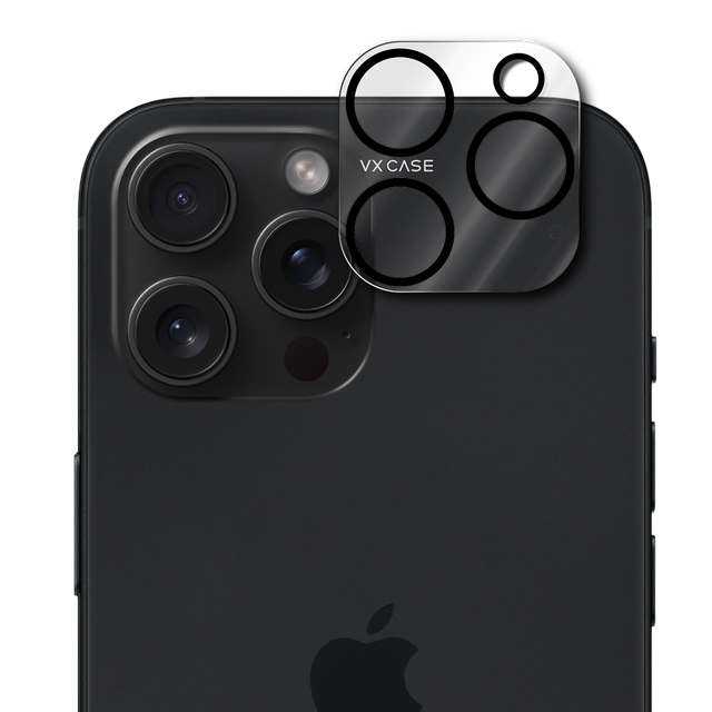 Película de Câmera Safira Transparente VX Case iPhone 15 Pro e Pro Max
