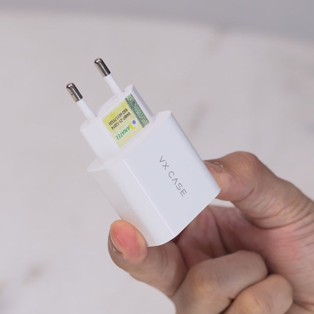 Carregador Turbo 1 USB 1 Tipo-C 20W Branco - Paysandu