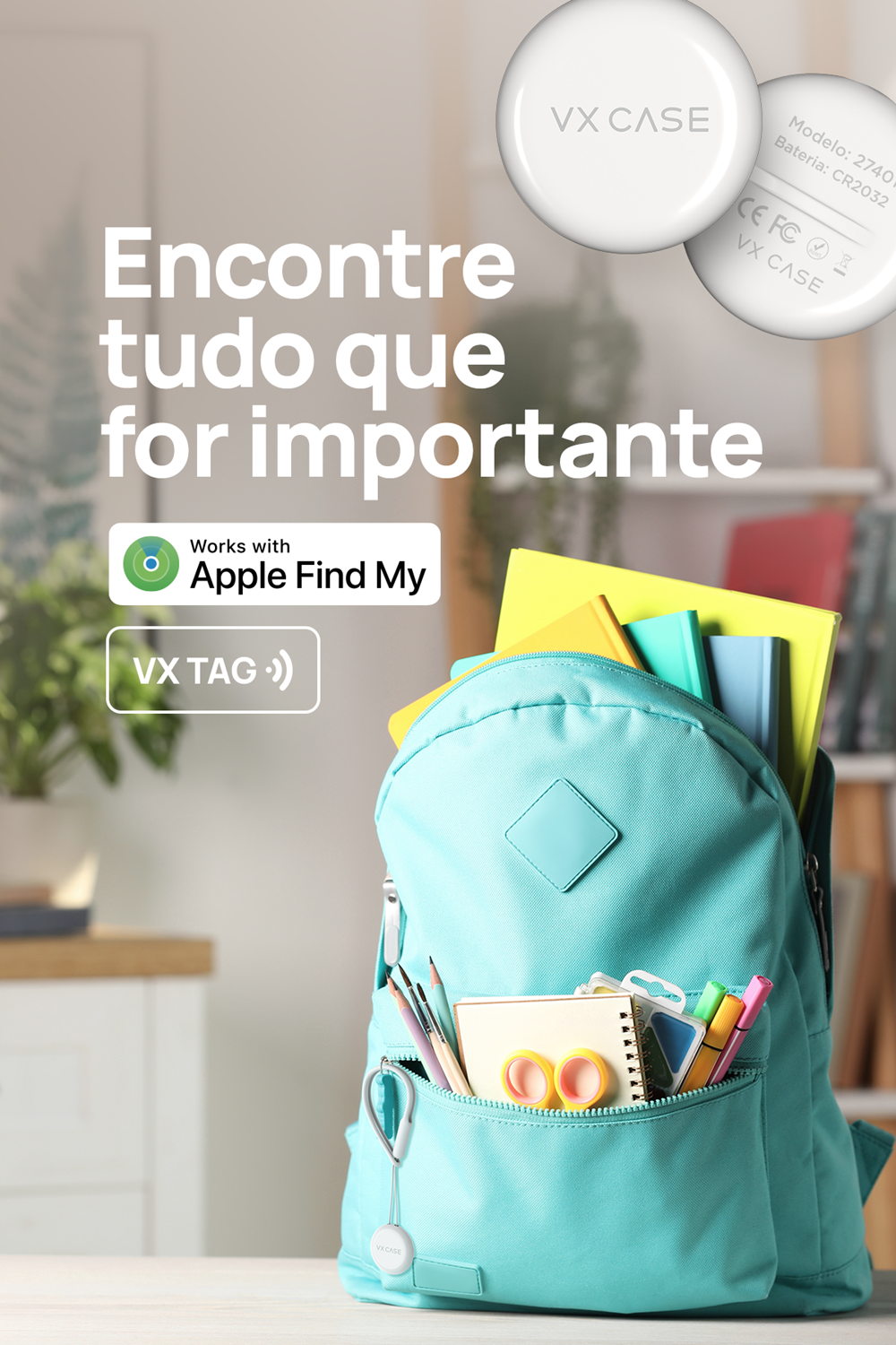 VX Tag - Rastreador Anti-Perda para iPhone com Localização Precisa