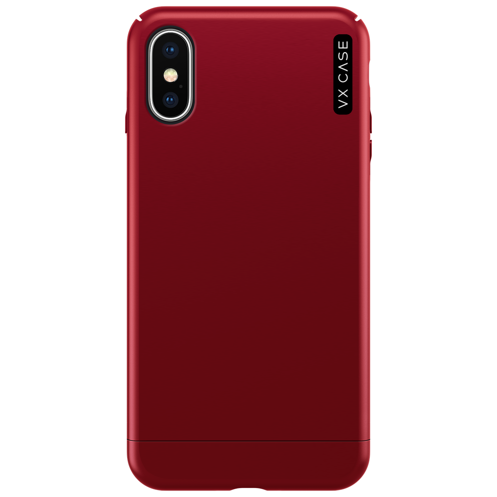 Capa para iPhone XS de Polímero Vermelha Fosca