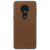Capa Leather Stripes para Moto G7 Plus de Couro Marrom